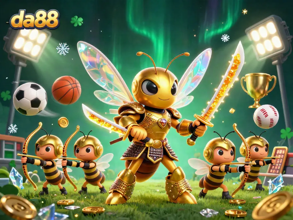 Experience thrilling gameplay at da88 as golden hornets lead a vibrant casino adventure.