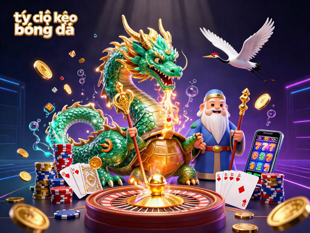 Engage with tỷ lệ kèo bóng đá in a vibrant 3D illustration showcasing sports betting excitement.
